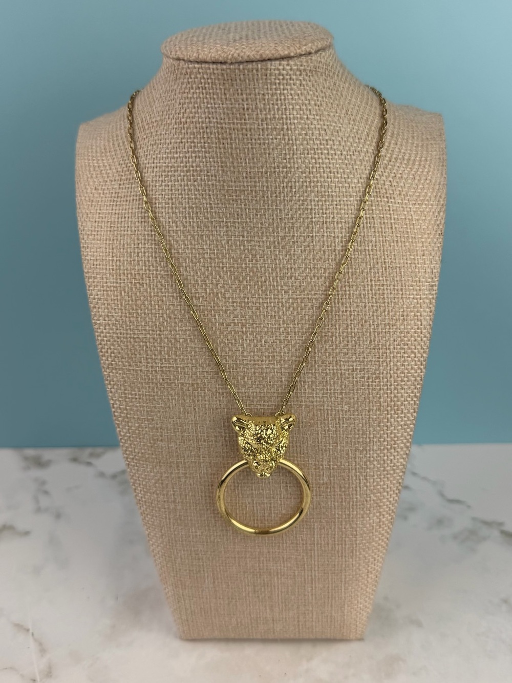 Lulus Nalah Gold Jungle Cat Pendant Necklace